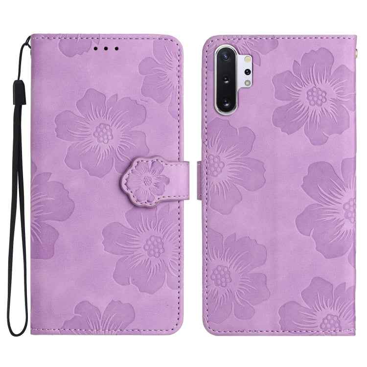 Flower Embossing Pattern Leather Phone Case, For Samsung Galaxy Note10, For Samsung Galaxy Note10+