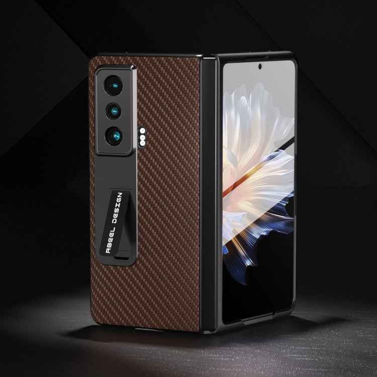 Carbon Fiber Texture Integrated Protective Phone Case with Holder