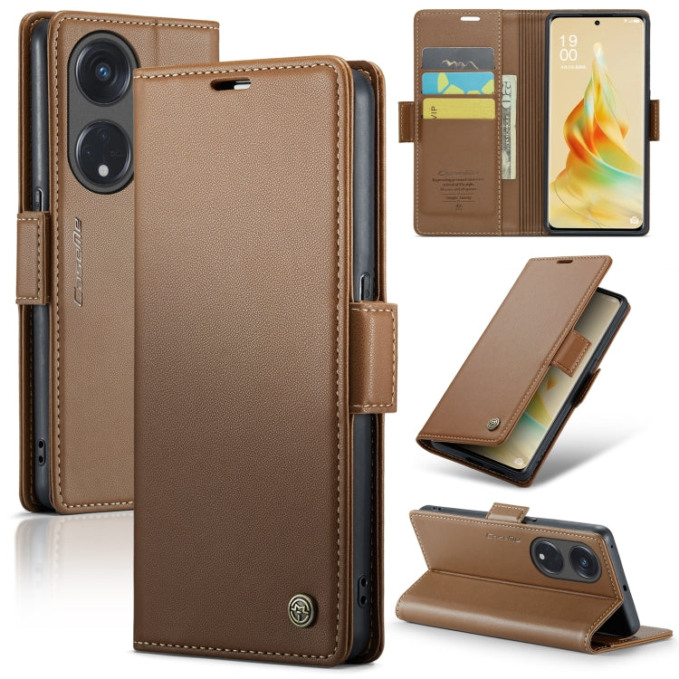 CaseMe 023 Butterfly Buckle Litchi Texture RFID Anti-theft Leather Phone Case, For OPPO Reno8 Lite Global, For OPPO Reno7 4G Indonesia/F21 Pro 4G/Reno8 4G, For OPPO F21 Pro 5G Globa/Reno8 Z Global, For OPPO Reno8 T 5G/A1 Pro 5G, For OPPO Reno8 5G Globa...