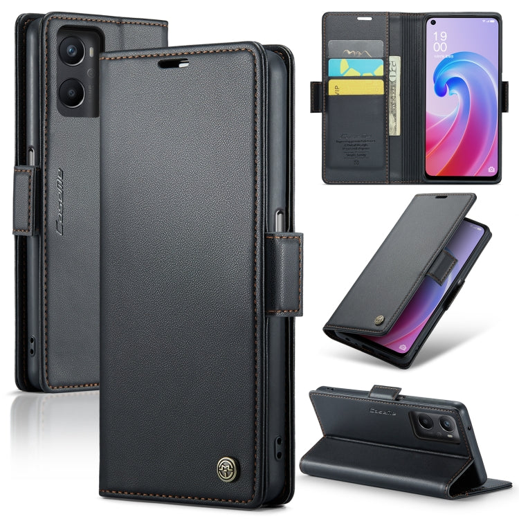 CaseMe 023 Butterfly Buckle Litchi Texture RFID Anti-theft Leather Phone Case, For OPPO Reno8 Lite Global, For OPPO Reno7 4G Indonesia/F21 Pro 4G/Reno8 4G, For OPPO F21 Pro 5G Globa/Reno8 Z Global, For OPPO Reno8 T 5G/A1 Pro 5G, For OPPO Reno8 5G Globa...