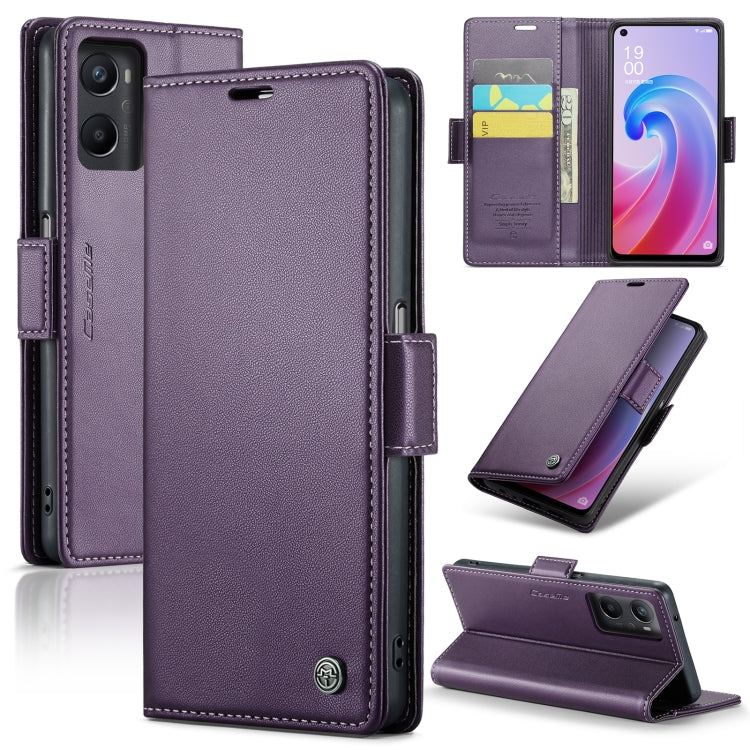CaseMe 023 Butterfly Buckle Litchi Texture RFID Anti-theft Leather Phone Case, For OPPO Reno8 Lite Global, For OPPO Reno7 4G Indonesia/F21 Pro 4G/Reno8 4G, For OPPO F21 Pro 5G Globa/Reno8 Z Global, For OPPO Reno8 T 5G/A1 Pro 5G, For OPPO Reno8 5G Globa...