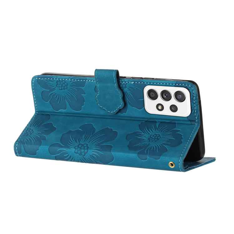 Flower Embossing Pattern Leather Phone Case, For Samsung Galaxy A73 5G, For Samsung Galaxy M23, For Samsung Galaxy M32, For Samsung Galaxy M52, For Samsung Galaxy M53