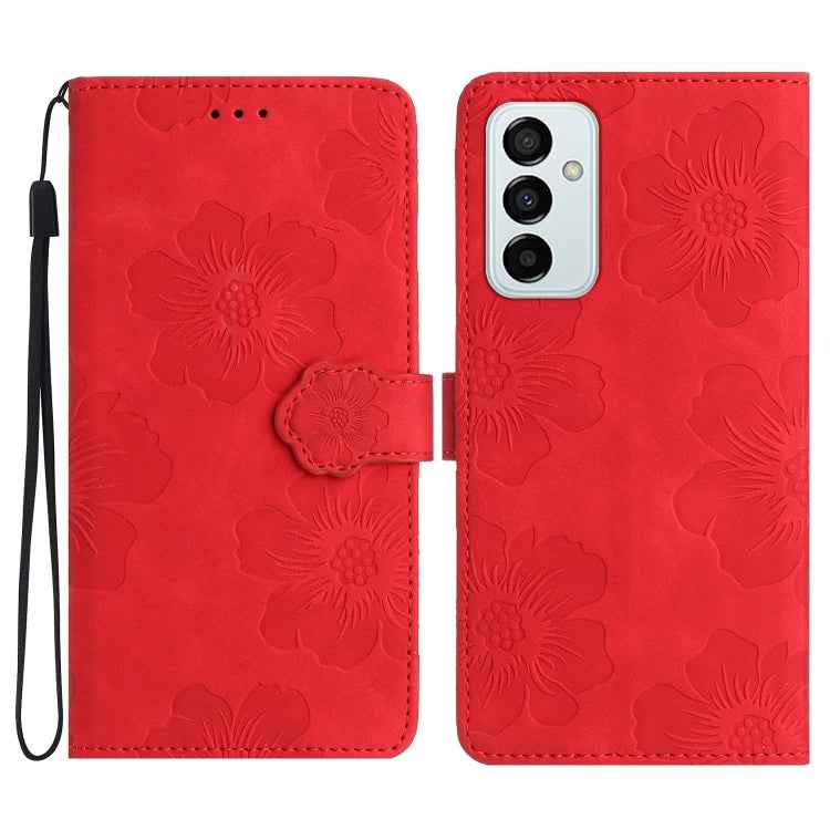Flower Embossing Pattern Leather Phone Case, For Samsung Galaxy A73 5G, For Samsung Galaxy M23, For Samsung Galaxy M32, For Samsung Galaxy M52, For Samsung Galaxy M53
