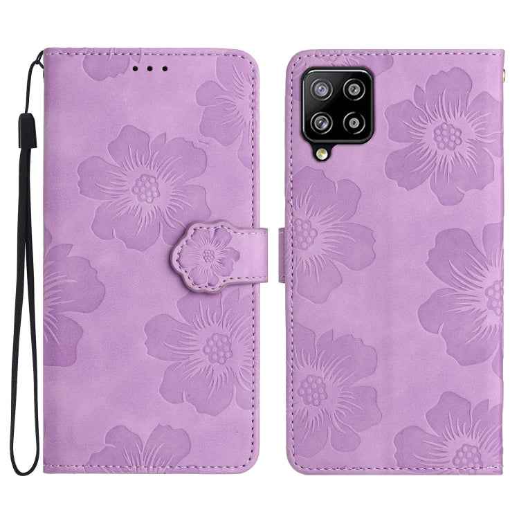 Flower Embossing Pattern Leather Phone Case, For Samsung Galaxy A73 5G, For Samsung Galaxy M23, For Samsung Galaxy M32, For Samsung Galaxy M52, For Samsung Galaxy M53