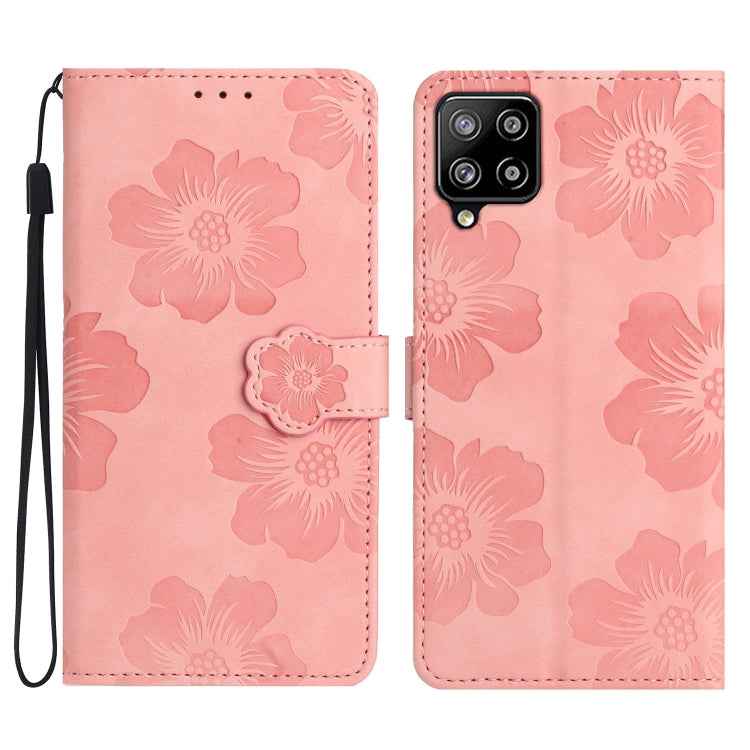 Flower Embossing Pattern Leather Phone Case, For Samsung Galaxy A73 5G, For Samsung Galaxy M23, For Samsung Galaxy M32, For Samsung Galaxy M52, For Samsung Galaxy M53