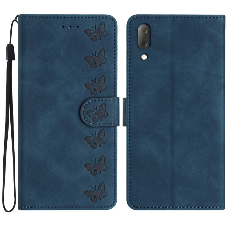 Seven Butterflies Embossed Leather Phone Case, For Sony Xperia 10 VI, For Sony Xperia 1 VI, For Sony Xperia 1 V 2023, For Sony Xperia 10 V 2023, For Sony Xperia 1 IV, For Sony Xperia L4, For Sony Xperia 5, For Sony Xperia L3
