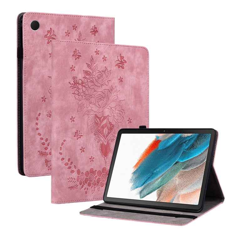 Butterfly Rose Embossed Leather Tablet Case, For Samsung Galaxy Tab S11, For Samsung Galaxy Tab А9+, For Samsung Galaxy Tab А9, For Samsung Galaxy Tab S9, For Samsung Galaxy Tab S9+, For Samsung Galaxy Tab S8+ / S7+ / S7 FE, For Samsung Galaxy Tab S7 /...