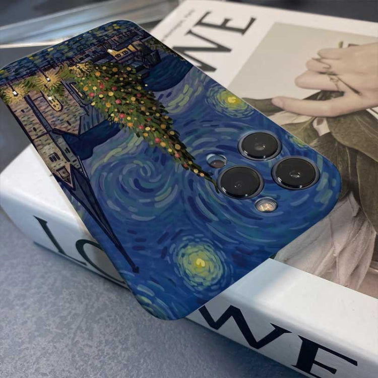Precise Hole Oil Painting Pattern PC Phone Case, For iPhone 13 Pro, For iPhone 13, For iPhone 13 mini, For iPhone 12, For iPhone 12 Pro Max