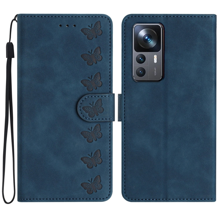 Seven Butterflies Embossed Leather Phone Case, For Xiaomi Redmi 13C 4G, For Xiaomi 13T, For Xiaomi Mi 11 Lite, For Xiaomi Redmi Note 12 Pro 5G Global, For Xiaomi Redmi Note 12 5G Global, For Xiaomi 13 Pro, For Xiaomi 13, For Xiaomi 12T / 12T Pro