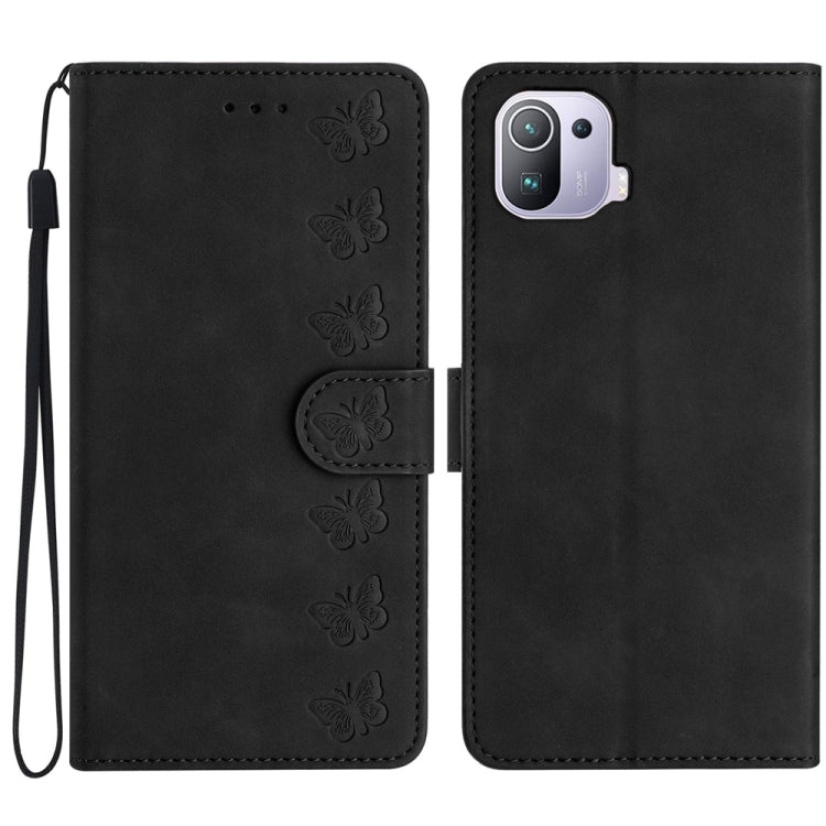Seven Butterflies Embossed Leather Phone Case, For Xiaomi 11T / 11T Pro, For Xiaomi Redmi 10, For Xiaomi Mi 11 Ultra, For Xiaomi Mi 11 Pro, For Xiaomi Redmi Note 10 5G, For Xiaomi Redmi Note 10 4G, For Xiaomi Redmi Note 10 Pro, For Xiaomi Redmi K40