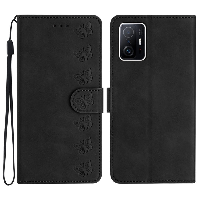 Seven Butterflies Embossed Leather Phone Case, For Xiaomi 11T / 11T Pro, For Xiaomi Redmi 10, For Xiaomi Mi 11 Ultra, For Xiaomi Mi 11 Pro, For Xiaomi Redmi Note 10 5G, For Xiaomi Redmi Note 10 4G, For Xiaomi Redmi Note 10 Pro, For Xiaomi Redmi K40