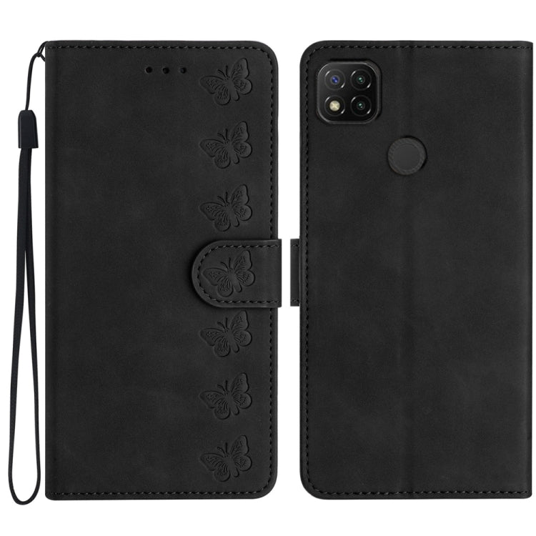 Seven Butterflies Embossed Leather Phone Case, For Xiaomi 11T / 11T Pro, For Xiaomi Redmi 10, For Xiaomi Mi 11 Ultra, For Xiaomi Mi 11 Pro, For Xiaomi Redmi Note 10 5G, For Xiaomi Redmi 9A, For Xiaomi Redmi 9, For Xiaomi Redmi 9C