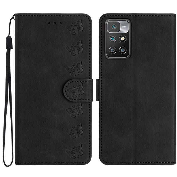 Seven Butterflies Embossed Leather Phone Case, For Xiaomi Redmi A1, For Xiaomi Redmi Note 11 Pro 5G Global, For Xiaomi 12 Lite, For Xiaomi Redmi 10A, For Xiaomi Redmi 10C, For Xiaomi Redmi Note 11 5G, For Xiaomi Redmi 10 2022, For Xiaomi 12 Pro