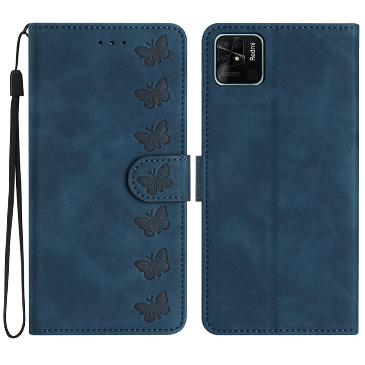Seven Butterflies Embossed Leather Phone Case, For Xiaomi Redmi A1, For Xiaomi Redmi Note 11 Pro 5G Global, For Xiaomi 12 Lite, For Xiaomi Redmi 10A, For Xiaomi Redmi 10C, For Xiaomi Redmi Note 11 5G, For Xiaomi Redmi 10 2022, For Xiaomi 12 Pro