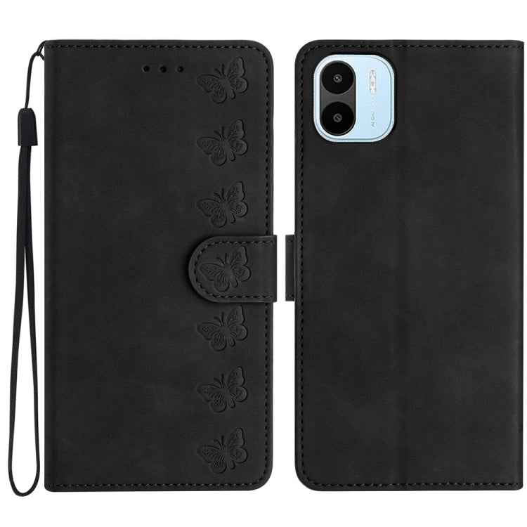 Seven Butterflies Embossed Leather Phone Case, For Xiaomi Redmi A1, For Xiaomi Redmi Note 11 Pro 5G Global, For Xiaomi 12 Lite, For Xiaomi Redmi 10A, For Xiaomi Redmi 10C, For Xiaomi Redmi Note 11 5G, For Xiaomi Redmi 10 2022, For Xiaomi 12 Pro