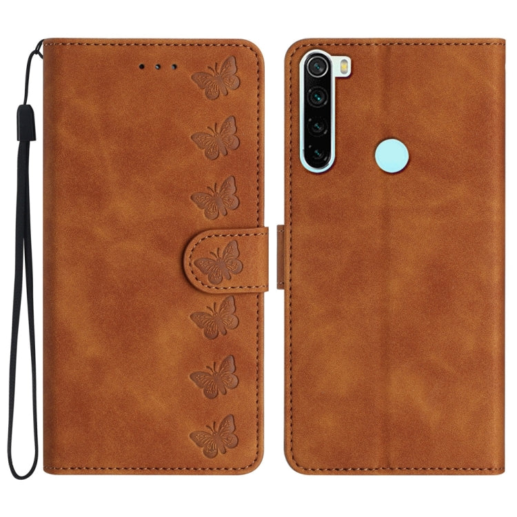 Seven Butterflies Embossed Leather Phone Case, For Xiaomi Redmi Note 9 5G / Note 9T, For Xiaomi Mi 10T Lite, For Xiaomi Mi 10T / 10T Pro, For Xiaomi Redmi 9A, For Xiaomi Redmi 9, For Xiaomi Redmi 9C, For Xiaomi Redmi Note 8T