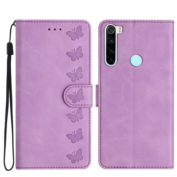 Seven Butterflies Embossed Leather Phone Case, For Xiaomi Redmi Note 9 5G / Note 9T, For Xiaomi Mi 10T Lite, For Xiaomi Mi 10T / 10T Pro, For Xiaomi Redmi 9A, For Xiaomi Redmi 9, For Xiaomi Redmi 9C, For Xiaomi Redmi Note 8T
