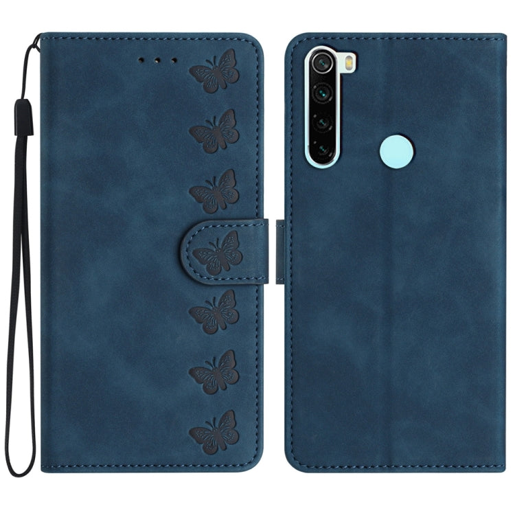 Seven Butterflies Embossed Leather Phone Case, For Xiaomi Redmi Note 9 5G / Note 9T, For Xiaomi Mi 10T Lite, For Xiaomi Mi 10T / 10T Pro, For Xiaomi Redmi 9A, For Xiaomi Redmi 9, For Xiaomi Redmi 9C, For Xiaomi Redmi Note 8T