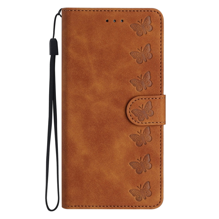 Seven Butterflies Embossed Leather Phone Case, For Xiaomi Redmi Note 9 5G / Note 9T, For Xiaomi Mi 10T Lite, For Xiaomi Mi 10T / 10T Pro, For Xiaomi Redmi 9A, For Xiaomi Redmi 9, For Xiaomi Redmi 9C, For Xiaomi Redmi Note 8T