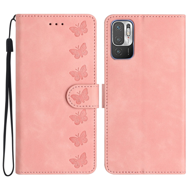 Seven Butterflies Embossed Leather Phone Case, For Xiaomi 11T / 11T Pro, For Xiaomi Redmi 10, For Xiaomi Mi 11 Ultra, For Xiaomi Mi 11 Pro, For Xiaomi Redmi Note 10 5G, For Xiaomi Redmi Note 10 4G, For Xiaomi Redmi Note 10 Pro, For Xiaomi Redmi K40