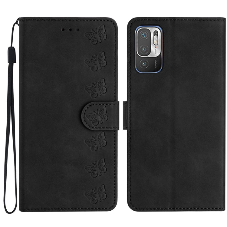 Seven Butterflies Embossed Leather Phone Case, For Xiaomi 11T / 11T Pro, For Xiaomi Redmi 10, For Xiaomi Mi 11 Ultra, For Xiaomi Mi 11 Pro, For Xiaomi Redmi Note 10 5G, For Xiaomi Redmi Note 10 4G, For Xiaomi Redmi Note 10 Pro, For Xiaomi Redmi K40