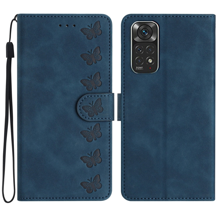 Seven Butterflies Embossed Leather Phone Case, For Xiaomi Redmi A1, For Xiaomi Redmi Note 11 Pro 5G Global, For Xiaomi 12 Lite, For Xiaomi Redmi 10A, For Xiaomi Redmi 10C, For Xiaomi Redmi Note 11 5G, For Xiaomi Redmi 10 2022, For Xiaomi 12 Pro
