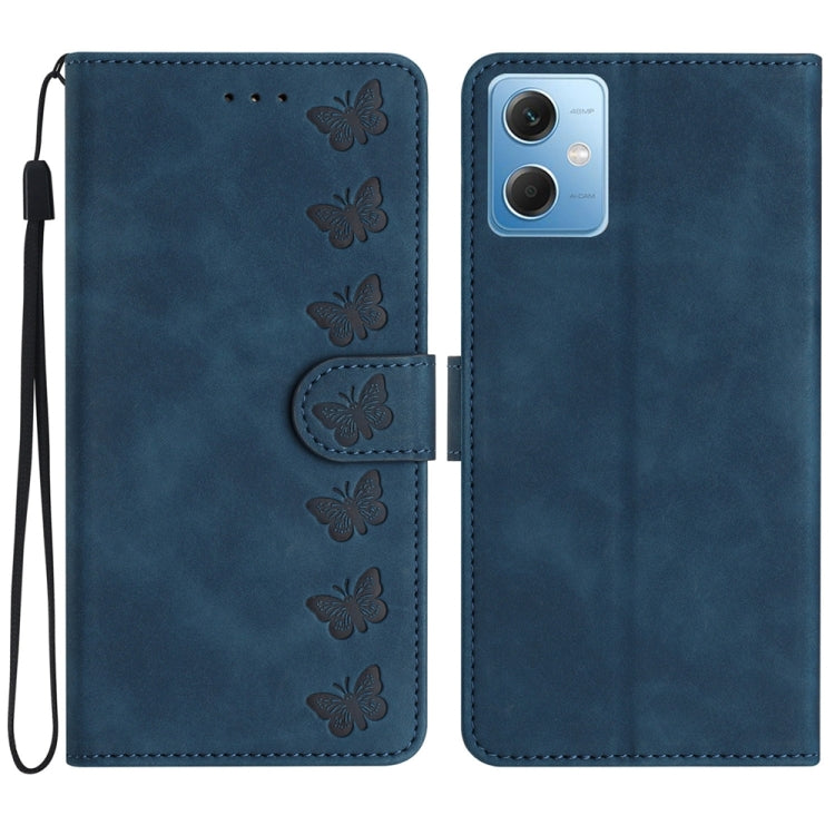 Seven Butterflies Embossed Leather Phone Case, For Xiaomi Redmi 13C 4G, For Xiaomi 13T, For Xiaomi Mi 11 Lite, For Xiaomi Redmi Note 12 Pro 5G Global, For Xiaomi Redmi Note 12 5G Global, For Xiaomi 13 Pro, For Xiaomi 13, For Xiaomi 12T / 12T Pro