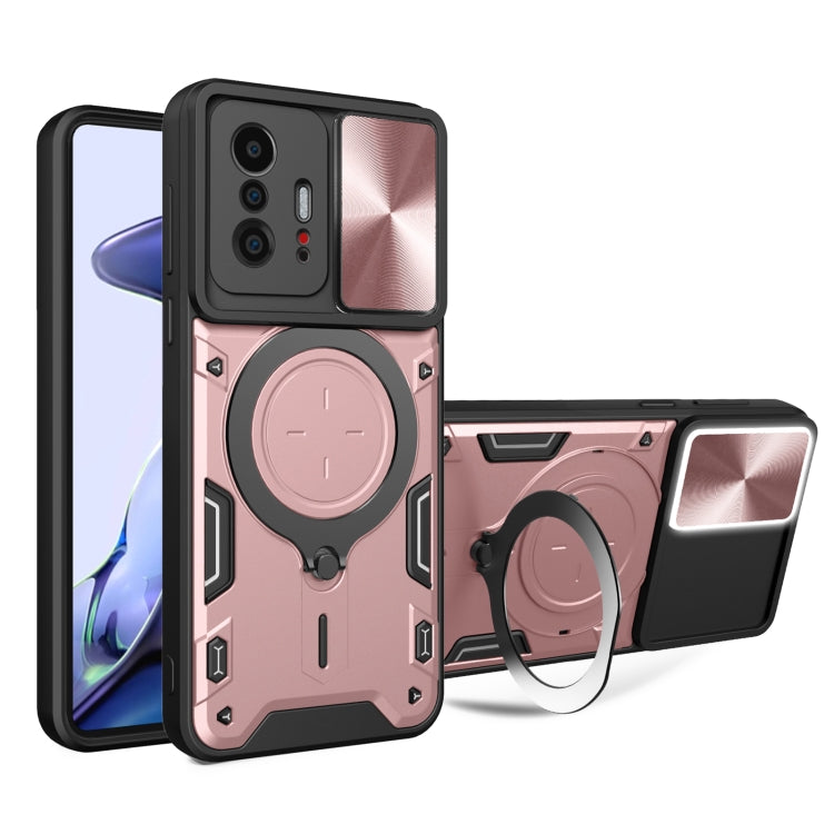 CD Texture Sliding Camshield Magnetic Holder Phone Case, For Xiaomi 11T, For Xiaomi Mi 11 Lite 4G / 5G, For Xiaomi Redmi Note 10 Pro 4G, For Xiaomi Redmi Note 9 4G