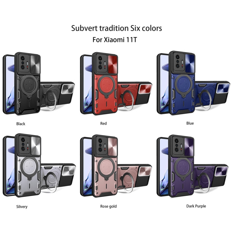 CD Texture Sliding Camshield Magnetic Holder Phone Case, For Xiaomi 11T, For Xiaomi Mi 11 Lite 4G / 5G, For Xiaomi Redmi Note 10 Pro 4G, For Xiaomi Redmi Note 9 4G