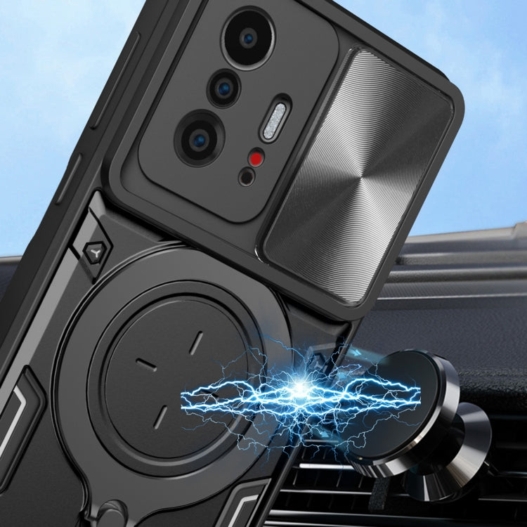 CD Texture Sliding Camshield Magnetic Holder Phone Case, For Xiaomi 11T, For Xiaomi Mi 11 Lite 4G / 5G, For Xiaomi Redmi Note 10 Pro 4G, For Xiaomi Redmi Note 9 4G
