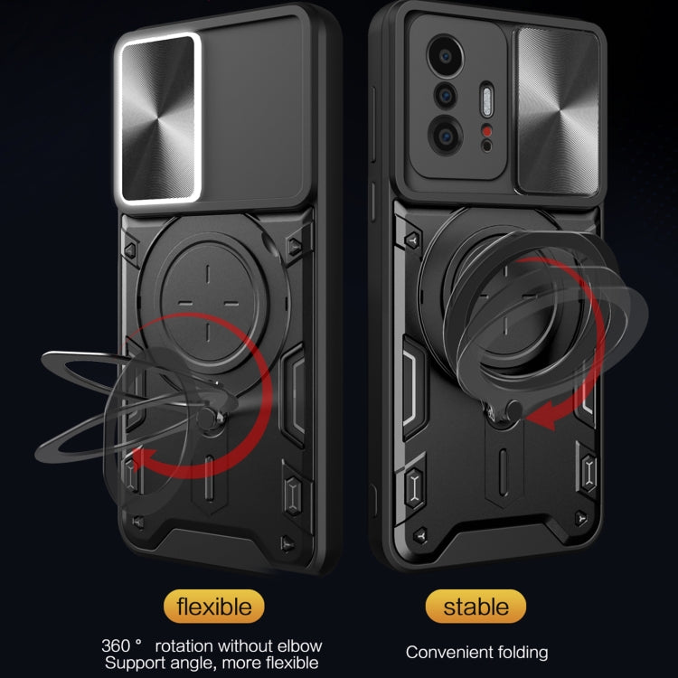 CD Texture Sliding Camshield Magnetic Holder Phone Case, For Xiaomi 11T, For Xiaomi Mi 11 Lite 4G / 5G, For Xiaomi Redmi Note 10 Pro 4G, For Xiaomi Redmi Note 9 4G