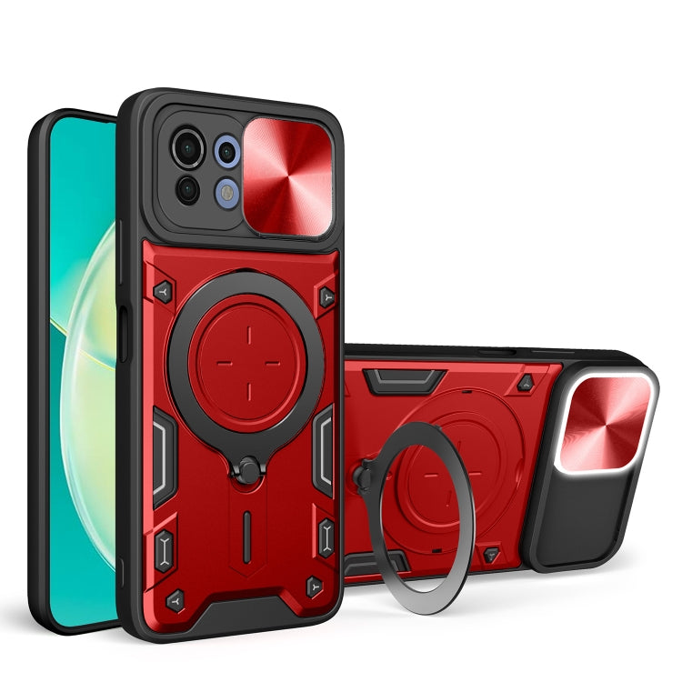 CD Texture Sliding Camshield Magnetic Holder Phone Case, For Xiaomi 11T, For Xiaomi Mi 11 Lite 4G / 5G, For Xiaomi Redmi Note 10 Pro 4G, For Xiaomi Redmi Note 9 4G