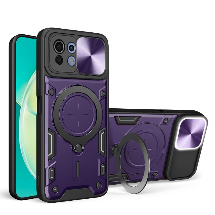 CD Texture Sliding Camshield Magnetic Holder Phone Case, For Xiaomi 11T, For Xiaomi Mi 11 Lite 4G / 5G, For Xiaomi Redmi Note 10 Pro 4G, For Xiaomi Redmi Note 9 4G