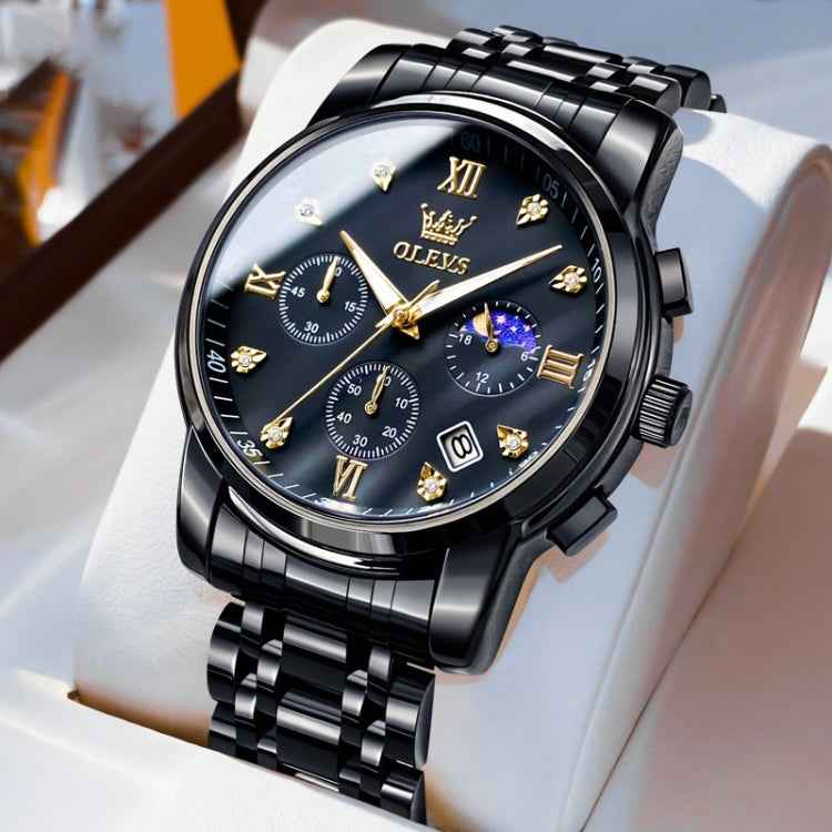 OLEVS 2858 Men Multifunctional Business Waterproof Quartz Watch