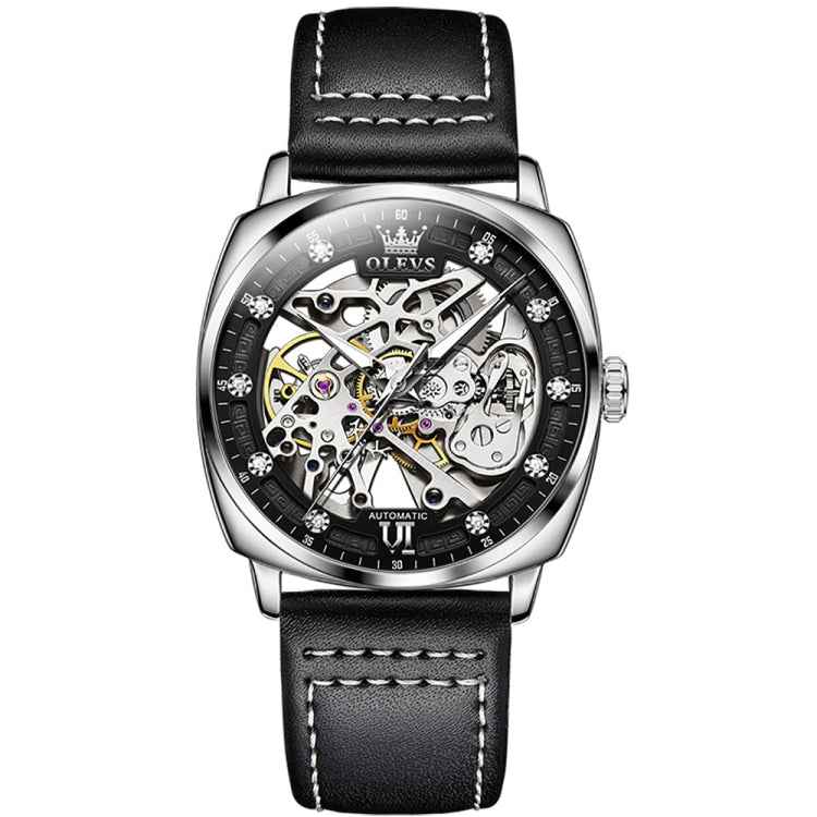 OLEVS 6651 Men Luminous Waterproof Hollow Mechanical Watch