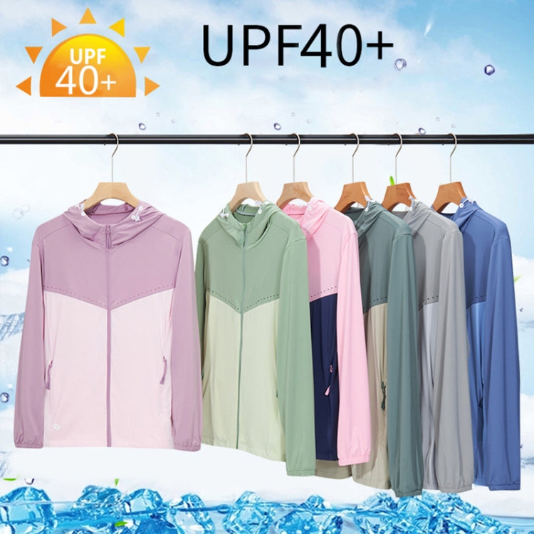 UPF40+ Men and Women Summer High Elasticity Ice Silk Sunscreen Clothing Sports Coat