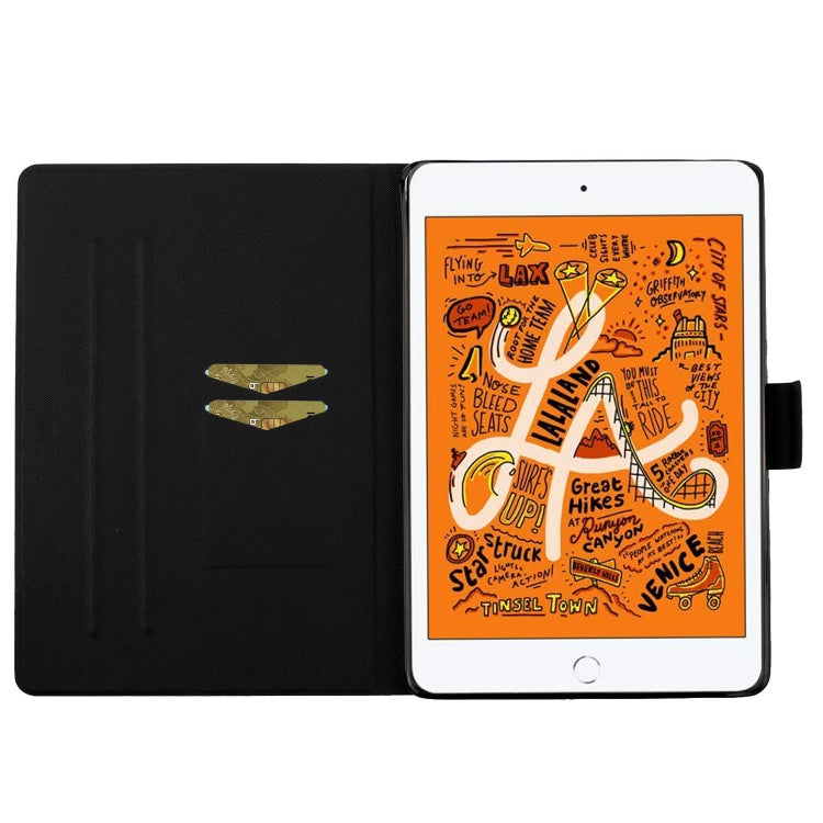 Flower Pattern Horizontal Flip Leather Case with Card Slots & Holder, For iPad Mini 2019, For iPad Mini 4 & 3 & 2 & 1