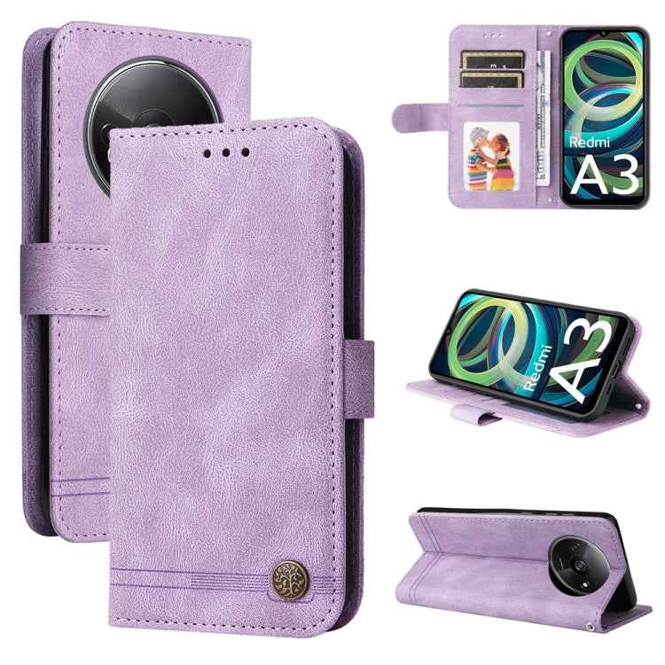 Skin Feel Life Tree Metal Button Leather Phone Case, For Xiaomi Poco F6, For Xiaomi Redmi A3, For Xiaomi Redmi Note13 Pro 4G Global/Poco M6 Pro 4G, For Xiaomi Redmi Note13 4G, For Xiaomi Redmi K70E, For Xiaomi 14 Ultra, For Xiaomi 14 Pro, For Xiaomi 14...