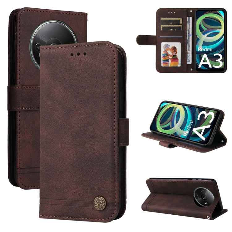 Skin Feel Life Tree Metal Button Leather Phone Case, For Xiaomi Poco F6, For Xiaomi Redmi A3, For Xiaomi Redmi Note13 Pro 4G Global/Poco M6 Pro 4G, For Xiaomi Redmi Note13 4G, For Xiaomi Redmi K70E, For Xiaomi 14 Ultra, For Xiaomi 14 Pro, For Xiaomi 14...