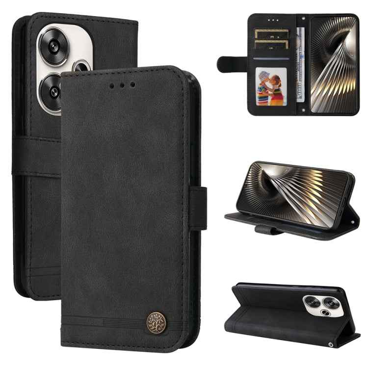 Skin Feel Life Tree Metal Button Leather Phone Case, For Xiaomi Poco F6, For Xiaomi Redmi A3, For Xiaomi Redmi Note13 Pro 4G Global/Poco M6 Pro 4G, For Xiaomi Redmi Note13 4G, For Xiaomi Redmi K70E, For Xiaomi 14 Ultra, For Xiaomi 14 Pro, For Xiaomi 14...