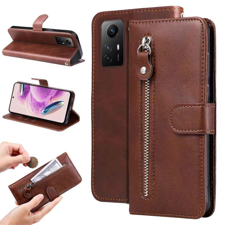 Calf Texture Zipper Leather Phone Case, For Xiaomi Redmi Poco F5, For Xiaomi 13T / Redmi K60 Ultra, For Xiaomi Redmi K60 / K60 Pro, For Xiaomi Redmi Note 12S 4G