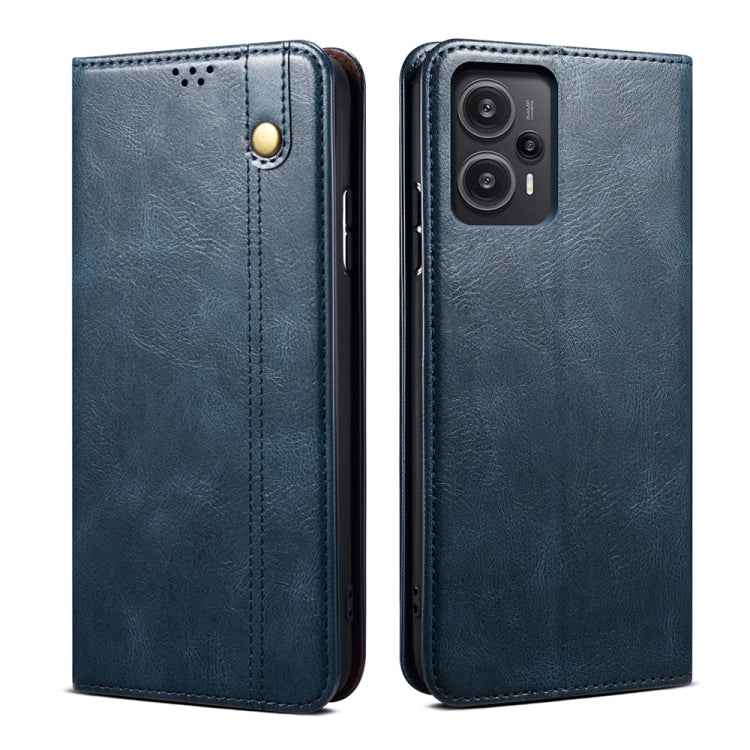 Oil Wax Crazy Horse Texture Flip Leather Phone Case, For Xiaomi Redmi Note 12 Turbo / Poco F5, For Xiaomi Redmi Note 12 Turbo