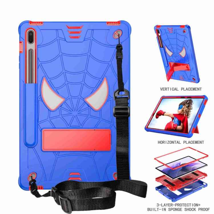 Spider Texture Silicone Hybrid PC Tablet Case with Shoulder Strap, For Samsung Galaxy Tab S7 FE / S7+ / S8+, For Samsung Galaxy Tab S7 / S8, For Samsung Galaxy Tab A8 10.5 2021, For Samsung Galaxy Tab S6 Lite P610