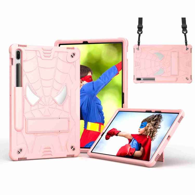 Spider Texture Silicone Hybrid PC Tablet Case with Shoulder Strap, For Samsung Galaxy Tab S7 FE / S7+ / S8+, For Samsung Galaxy Tab S7 / S8, For Samsung Galaxy Tab A8 10.5 2021, For Samsung Galaxy Tab S6 Lite P610