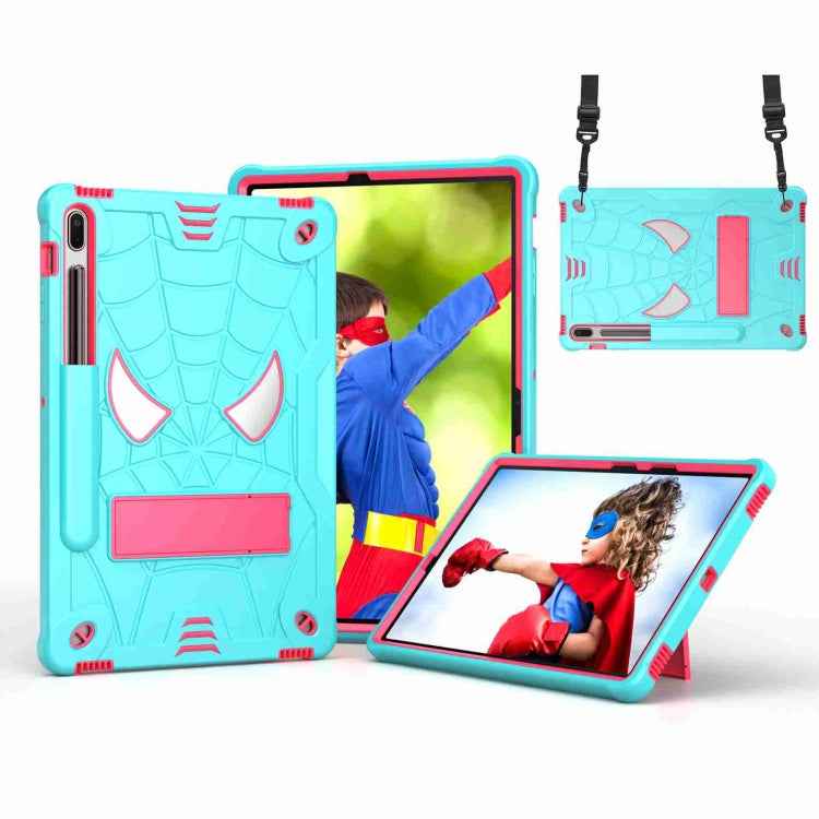 Spider Texture Silicone Hybrid PC Tablet Case with Shoulder Strap, For Samsung Galaxy Tab S7 FE / S7+ / S8+, For Samsung Galaxy Tab S7 / S8, For Samsung Galaxy Tab A8 10.5 2021, For Samsung Galaxy Tab S6 Lite P610