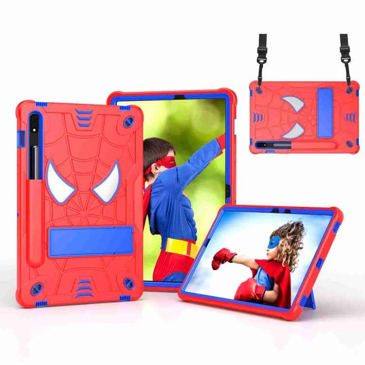 Spider Texture Silicone Hybrid PC Tablet Case with Shoulder Strap, For Samsung Galaxy Tab S7 FE / S7+ / S8+, For Samsung Galaxy Tab S7 / S8, For Samsung Galaxy Tab A8 10.5 2021, For Samsung Galaxy Tab S6 Lite P610