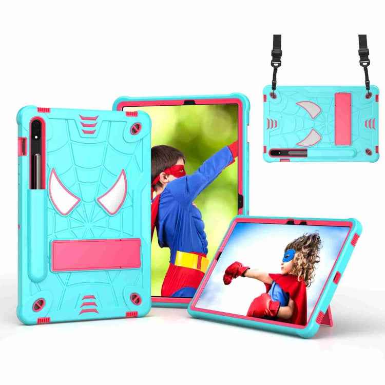 Spider Texture Silicone Hybrid PC Tablet Case with Shoulder Strap, For Samsung Galaxy Tab S7 FE / S7+ / S8+, For Samsung Galaxy Tab S7 / S8, For Samsung Galaxy Tab A8 10.5 2021, For Samsung Galaxy Tab S6 Lite P610