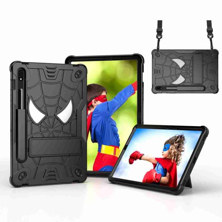 Spider Texture Silicone Hybrid PC Tablet Case with Shoulder Strap, For Samsung Galaxy Tab S7 FE / S7+ / S8+, For Samsung Galaxy Tab S7 / S8, For Samsung Galaxy Tab A8 10.5 2021, For Samsung Galaxy Tab S6 Lite P610
