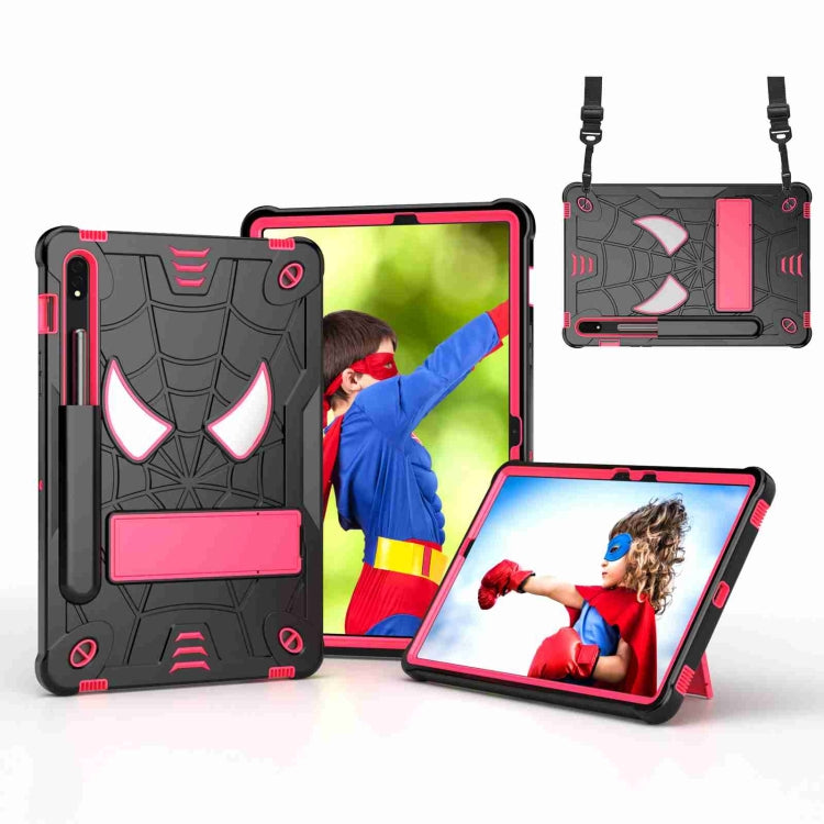 Spider Texture Silicone Hybrid PC Tablet Case with Shoulder Strap, For Samsung Galaxy Tab S7 FE / S7+ / S8+, For Samsung Galaxy Tab S7 / S8, For Samsung Galaxy Tab A8 10.5 2021, For Samsung Galaxy Tab S6 Lite P610