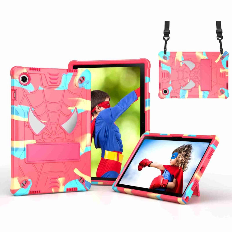 Spider Texture Silicone Hybrid PC Tablet Case with Shoulder Strap, For Samsung Galaxy Tab S7 FE / S7+ / S8+, For Samsung Galaxy Tab S7 / S8, For Samsung Galaxy Tab A8 10.5 2021, For Samsung Galaxy Tab S6 Lite P610